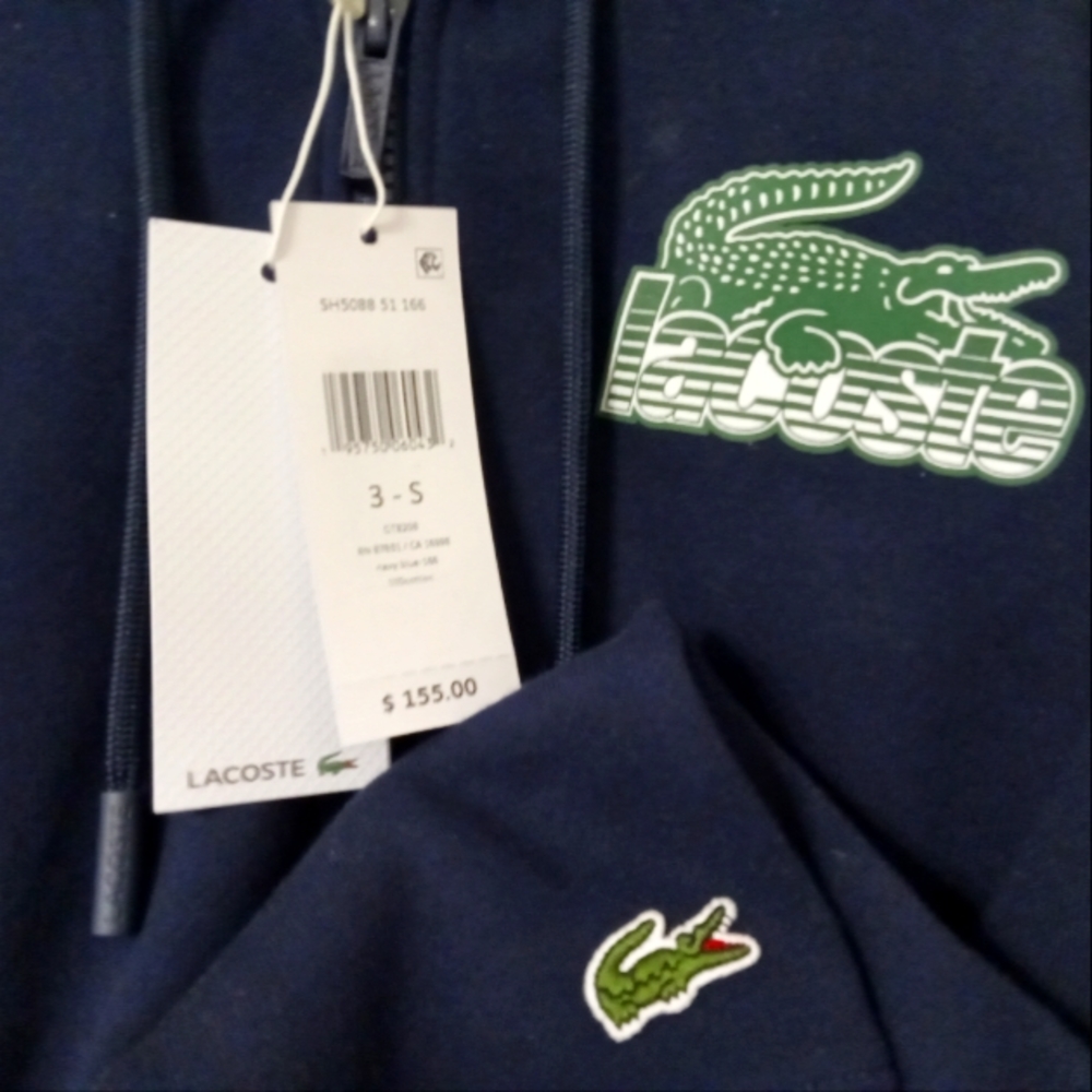 Lacoste small navy blue hoody